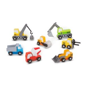 Melissa & Doug • Colorful Wooden Toy Vehicle Set